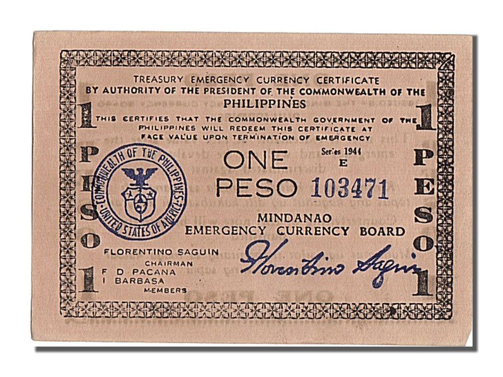 Filippine, 1 Peso, 1944, SPL