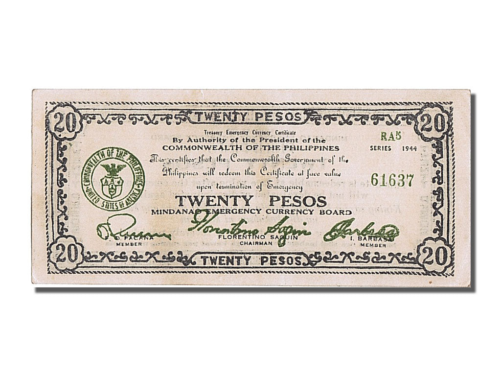 Philippines, 20 Pesos, 1944, KM #S528d, UNC(63), 61637