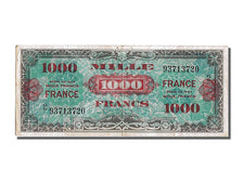 France, 1000 Francs, 1945 Verso France, 1945, KM #125b, 1945-06-04, AU(50-53),..