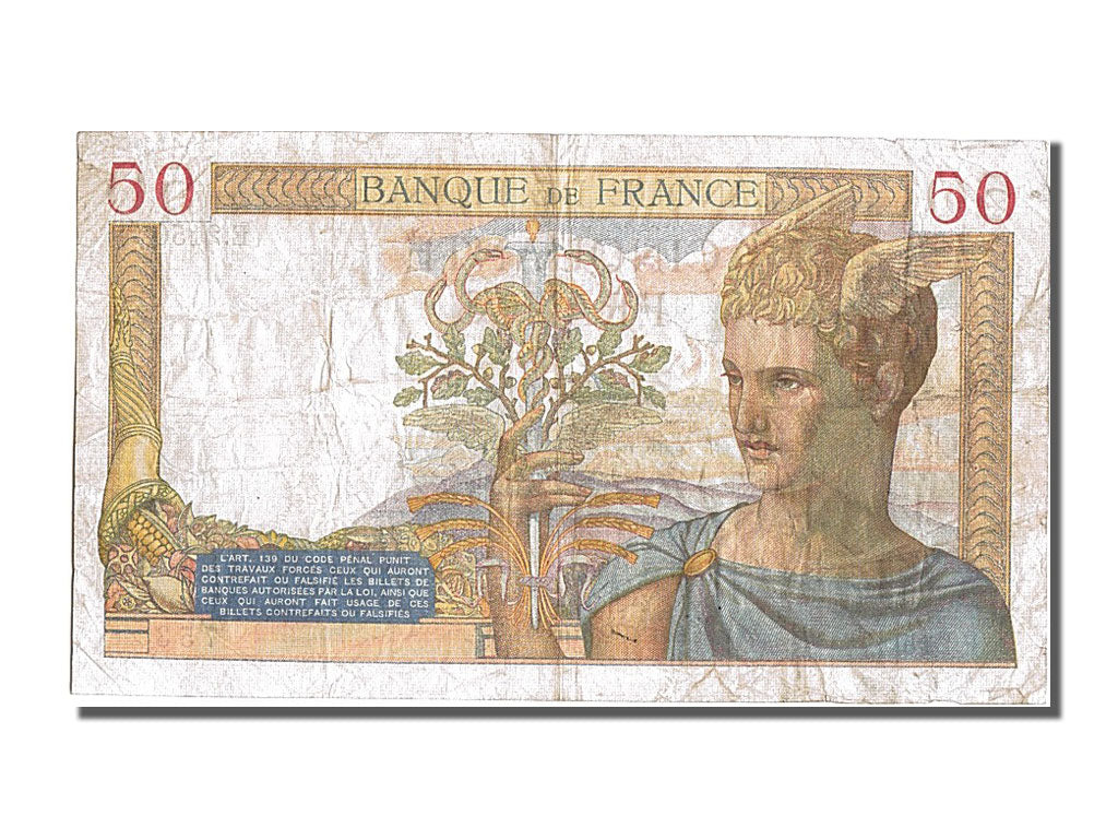 Biljet, Frankrijk, 50 Francs, 50 F 1934-1940 ''Cérès'', 1935, 1935-07-04, TB+