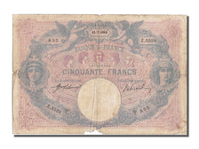 Francia, 50 Francs, 50 F 1889-1927 ''Bleu et Rose'', 1914, KM:64e, 1914-07-11...