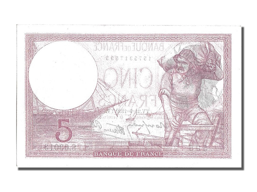 Banconote, Francia, 5 Francs, 5 F 1917-1940 ''Violet'', 1939, 1939-09-21, FDS