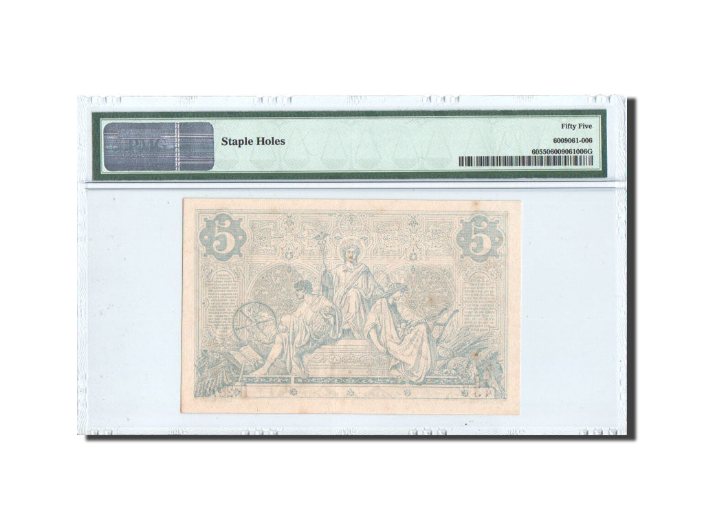 Banconote, Francia, 5 Francs, 5 F 1871-1874 ''Noir'', 1873, 1873-07-18, graded