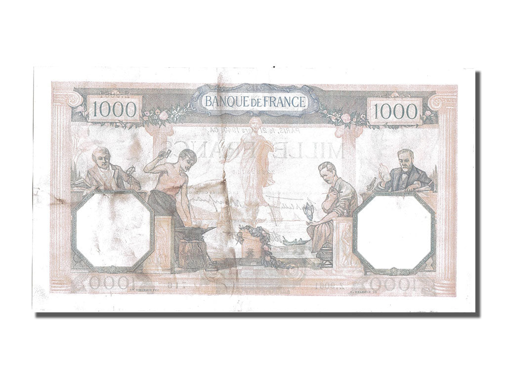 France, 500 Francs, 1 000 F 1927-1940 ''Cérès et Mercure'', 1940, KM #88c, 1...