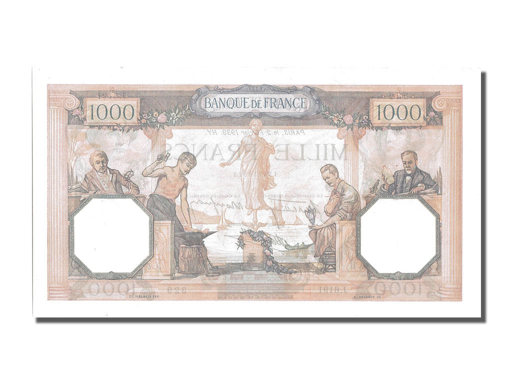 France, 500 Francs, 1 000 F 1927-1940 ''Cérès et Mercure'', 1939, KM #88c, 1...