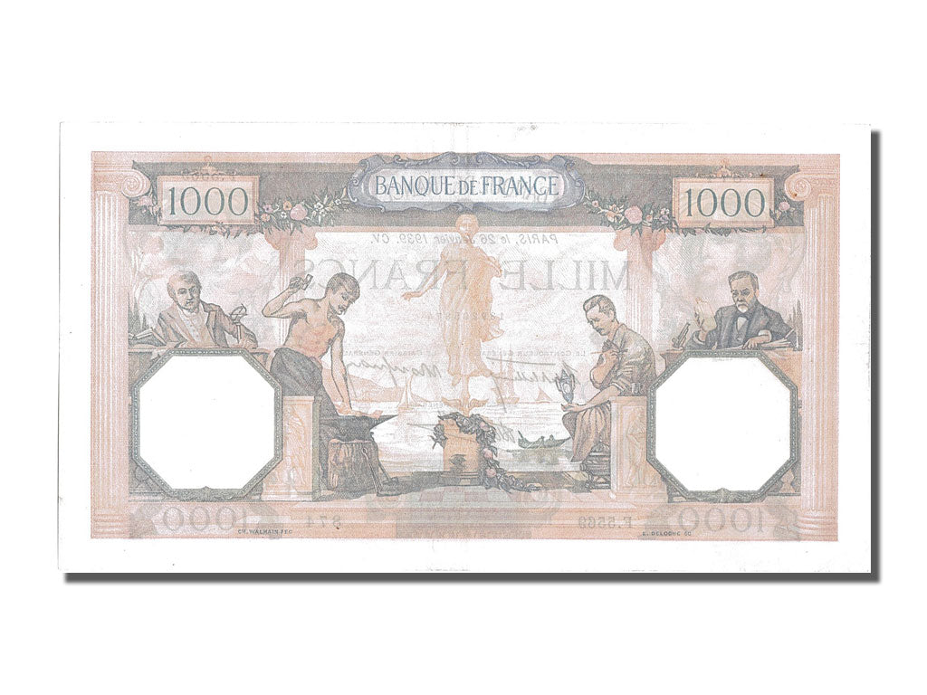 France, 500 Francs, 1 000 F 1927-1940 ''Cérès et Mercure'', 1939, KM #88c, 1...