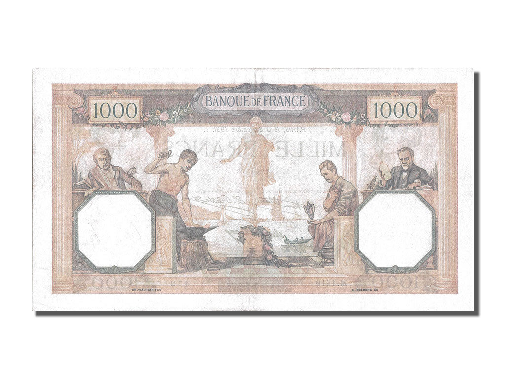 France, 1000 Francs, 1 000 F 1927-1940 ''Cérès et Mercure'', 1931, KM #79b, 1...