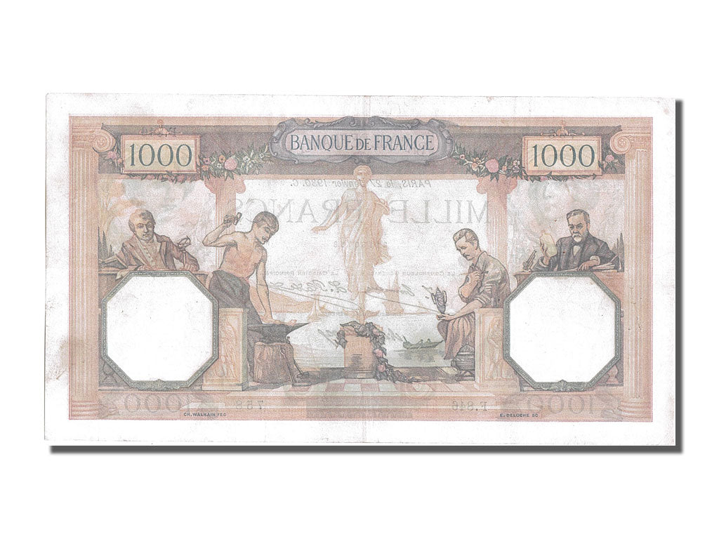 Francia, 1000 Francs, 1 000 F 1927-1940 ''Cérès et Mercure'', 1930, KM:79a,...