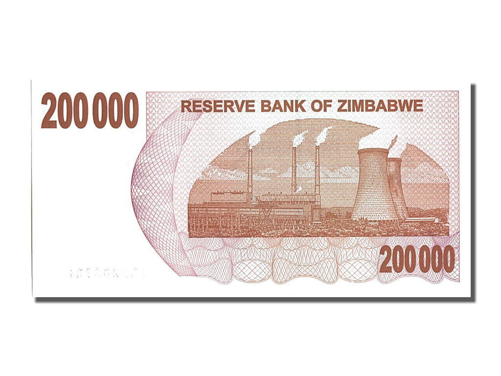 Banknote, Zimbabwe, 200,000 Dollars, 2007, 2007-07-01, UNC(65-70)