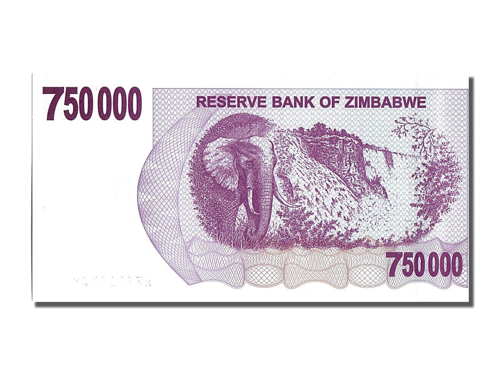 Banknote, Zimbabwe, 750,000 Dollars, 2007, 2007-12-31, UNC(65-70)