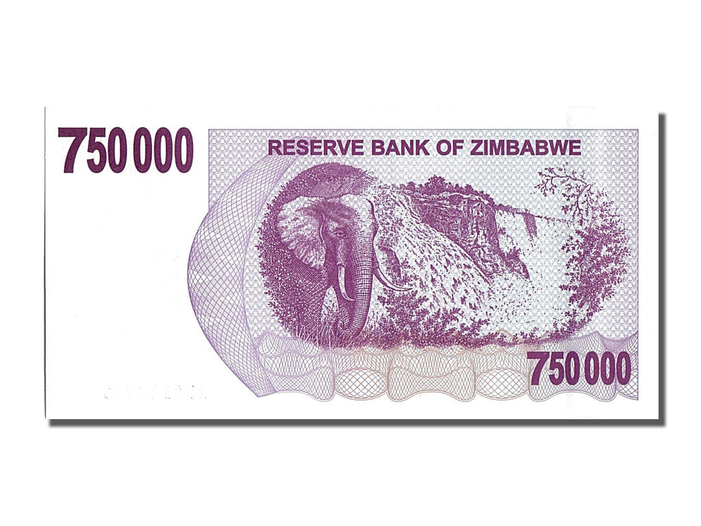 Banknote, Zimbabwe, 750,000 Dollars, 2007, 2007-12-31, UNC(65-70)