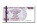 Billete, 750,000 Dollars, 2007, Zimbabue, 2007-12-31, UNC
