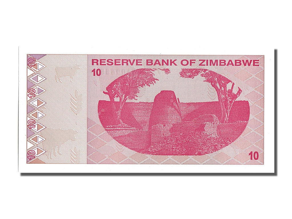 Biljet, Zimbabwe, 10 Dollars, 2009, NIEUW