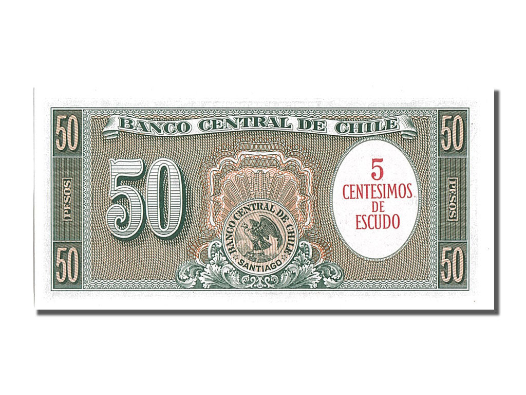 Billet, Chile, 5 Centesimos on 50 Pesos, NEUF