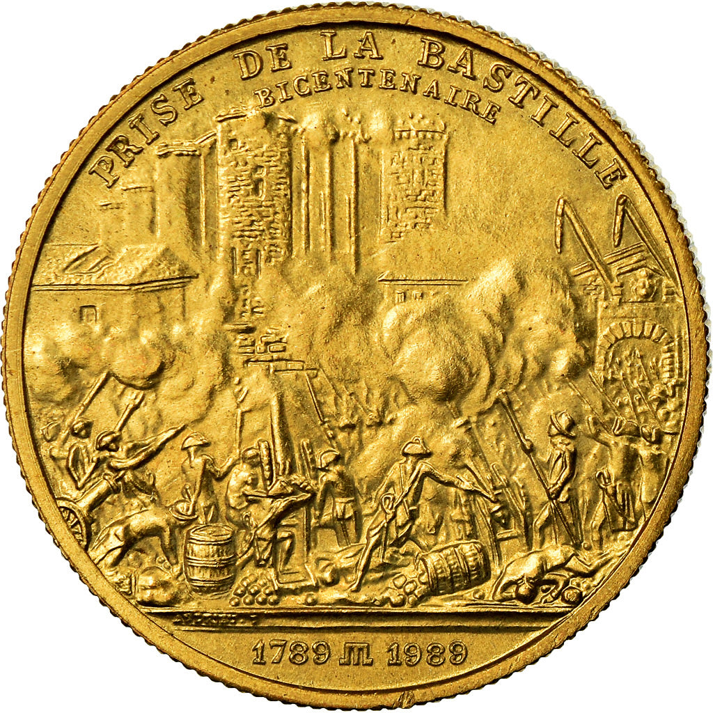 France, Médaille, Bicentenaire de la Prise de la Bastille, History, 1989, SPL