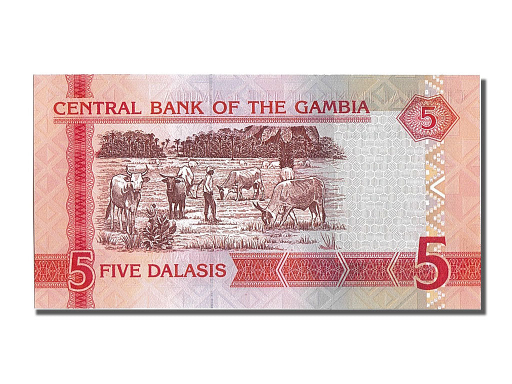 Banknot, Gambia, 5 Dalasis, UNC(65-70)