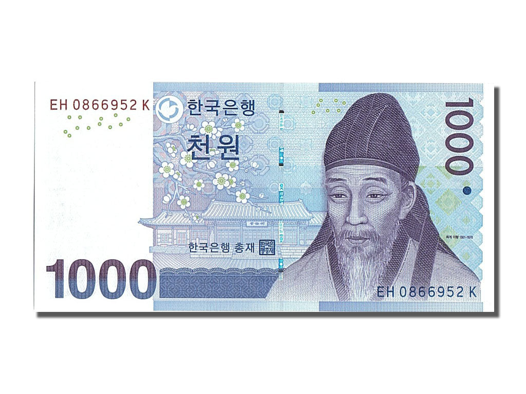 South Korea, 1000 Won, 2007, KM #54a, UNC(65-70), EH0866982K