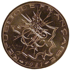 FRANCE, 10 Francs, 1981, MS(65-70), Cupro-nickel Aluminium, Gadoury #814, 10.10
