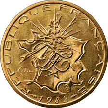 Moneta, Francja, Mathieu, 10 Francs, 1982, MS(65-70), Mosiądz niklowy