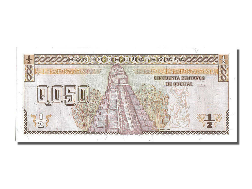 Banknote, Guatemala, 1/2 Quetzal, 1996, 1996-08-28, UNC(65-70)
