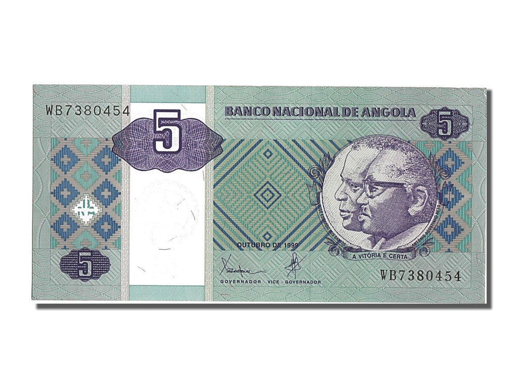 Banconote, Angola, 5 Kwanzas, 1999, 1999-10-01, FDS