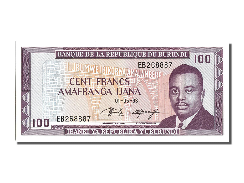 Banknote, Burundi, 100 Francs, 1993, 1993-05-01, UNC(65-70)
