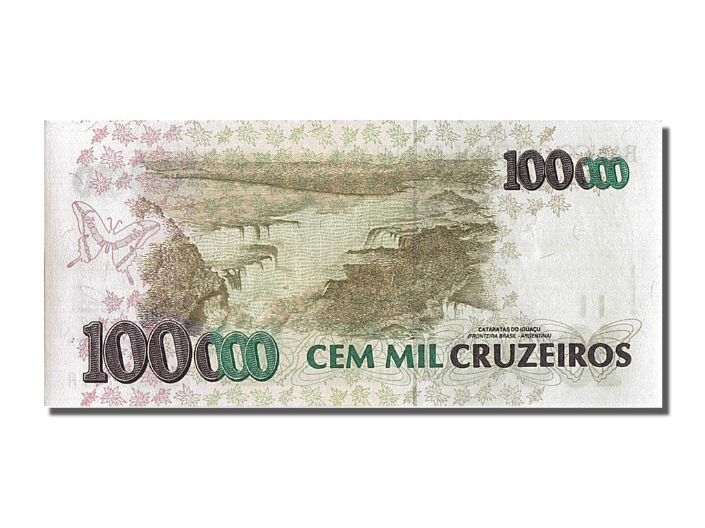 Banknote, Brazil, 100,000 Cruzeiros, UNC(65-70)