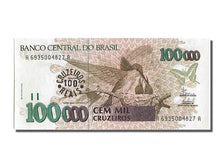 Brazil, 100 Cruzeiros Reais on 100,000 Cruzeiros, KM #238, UNC(65-70),...