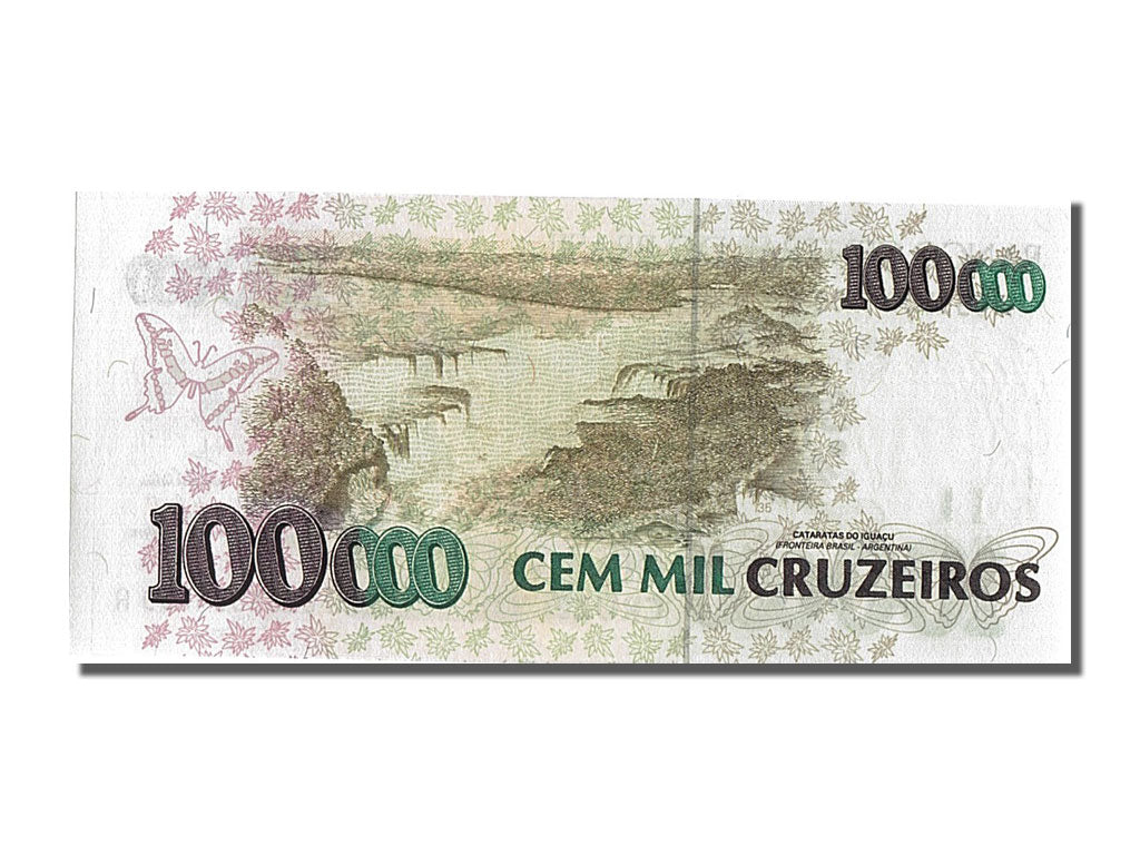 Brasile, 100 Cruzeiros Reais on 100,000 Cruzeiros, 1993, FDS