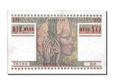 FRANCE, 10 Mark, 1947 Sarre, 1947, 1947-06-01, UNC(63), D.2, Fayette #VF 47.1,..