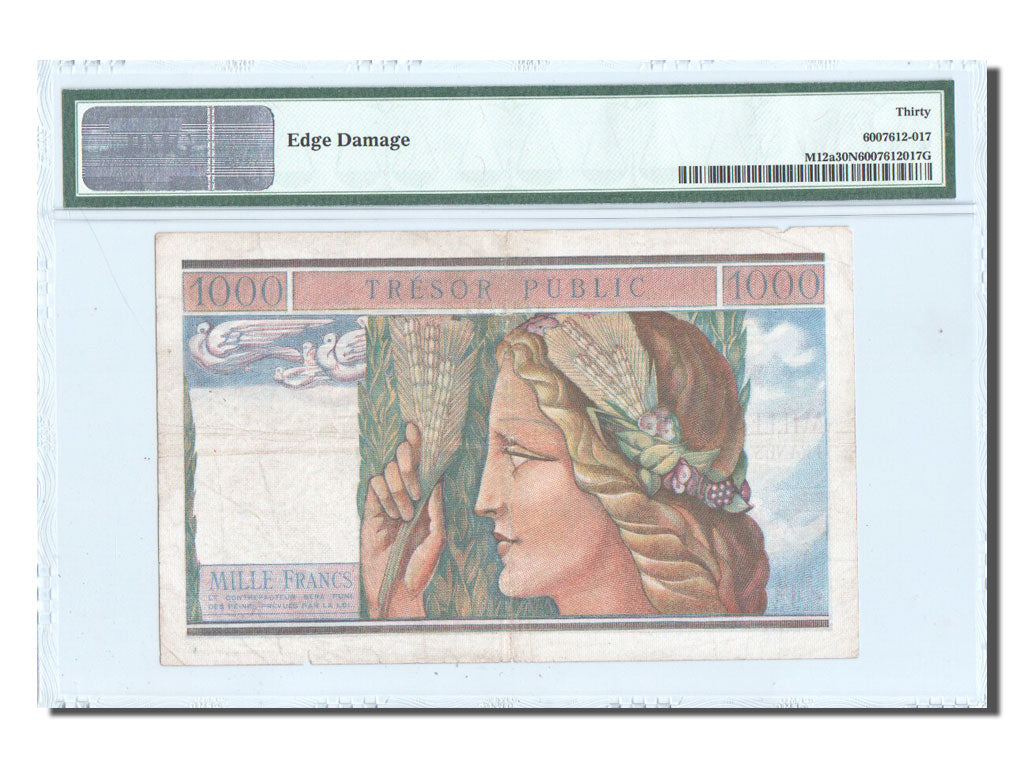 Banknote, France, 1000 Francs, 1955-1963 Treasury, 1955, 1955, graded, PMG