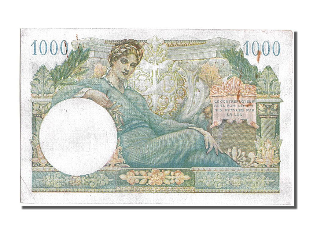 Banknote, France, 1000 Francs, 1947 French Treasury, 1947, 1947-01-01, UNC(63)