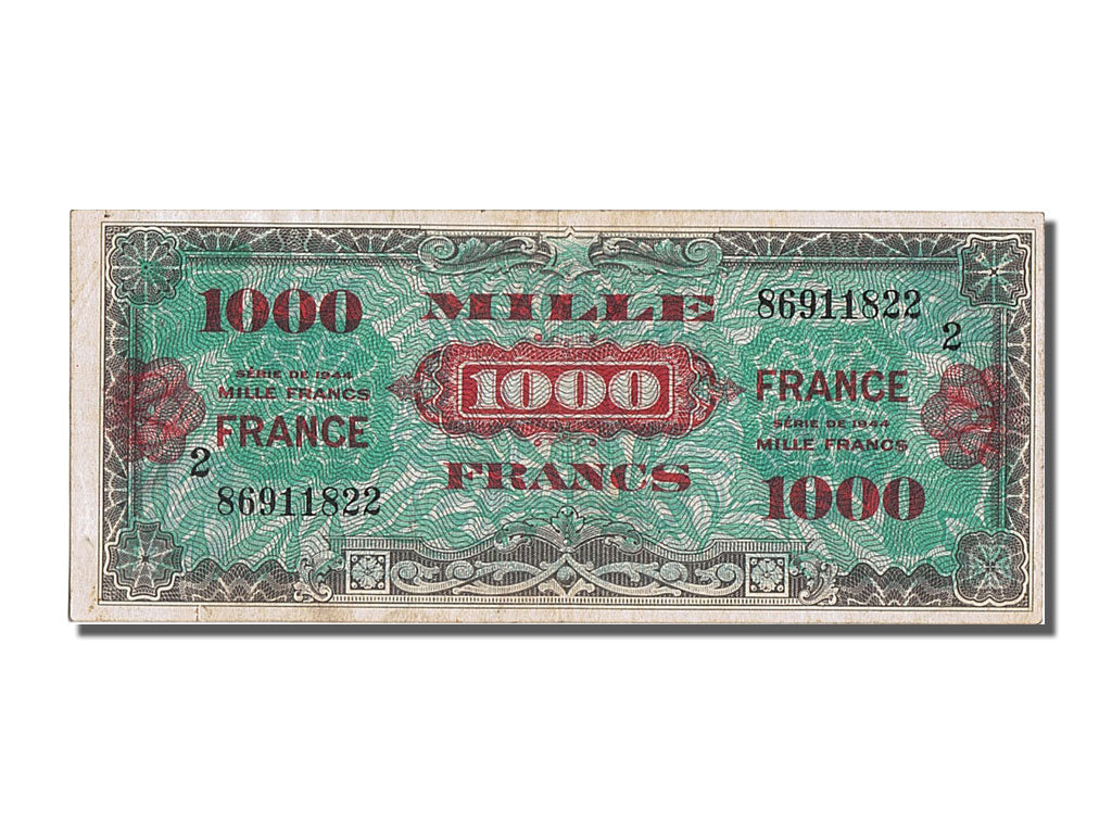 Banknote, France, 1000 Francs, 1945 Verso France, AU(55-58), Fayette:V 27.2