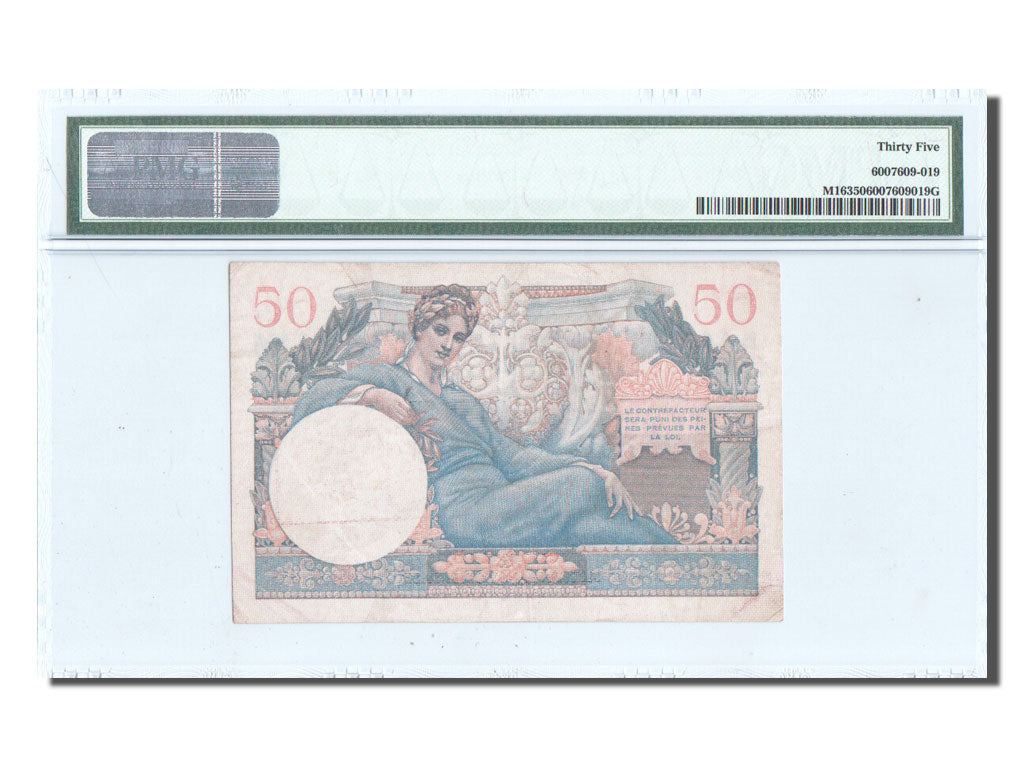 Banknote, France, 50 Francs, 1956, 1956-11-01, KM:M16, graded, PMG, 6007609-019
