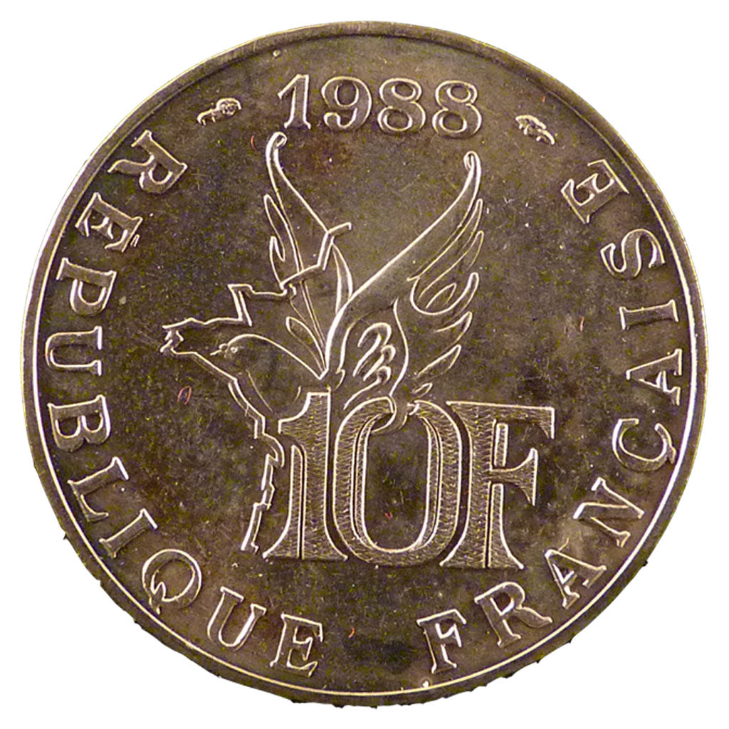 FRANCE, 10 Francs, 1988, MS(65-70), Cupro-nickel, Gadoury #821, 10.00