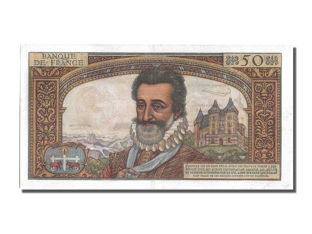 France, 50 Nouveaux Francs, 50 NF 1959-1961 ''Henri IV'', 1961, KM #143a,...