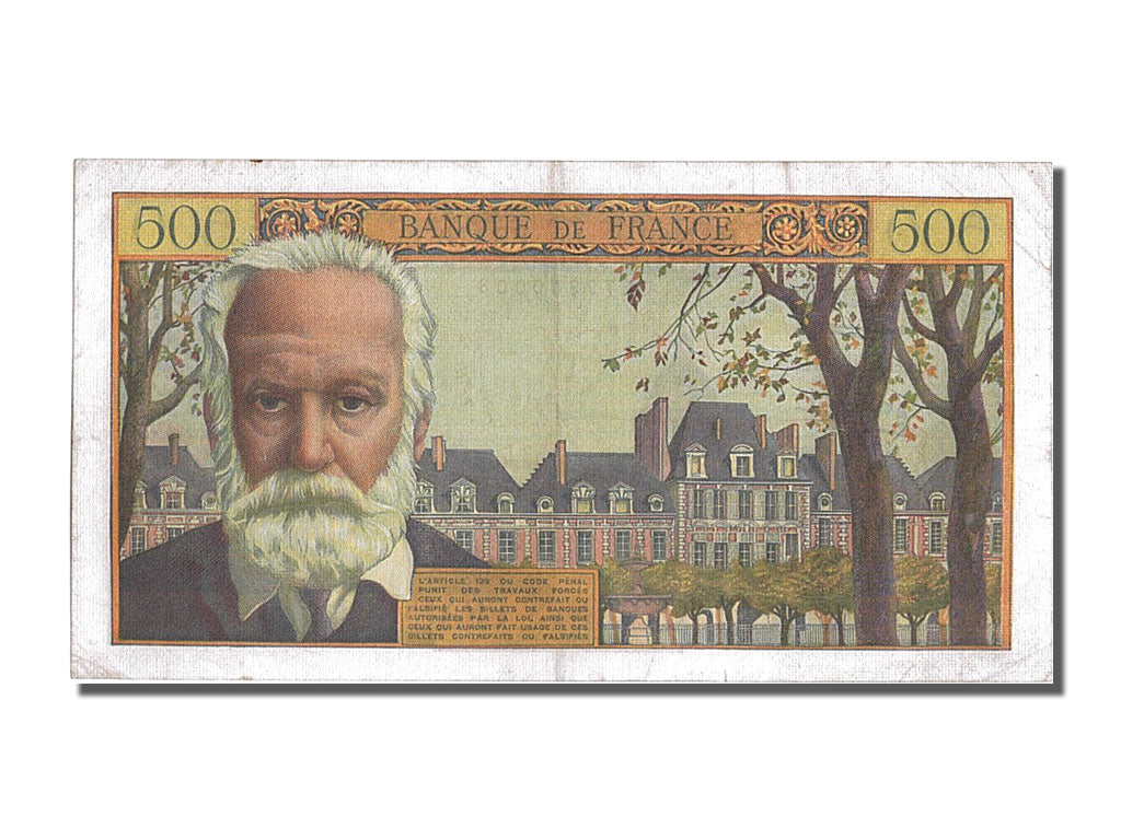 France, 500 Francs, 1955-1959 Overprinted with ''Nouveaux Francs'', 1958, KM...