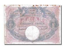 France, 50 Francs, 50 F 1889-1927 ''Bleu et Rose'', 1911, KM #64e, 1911-02-10,..