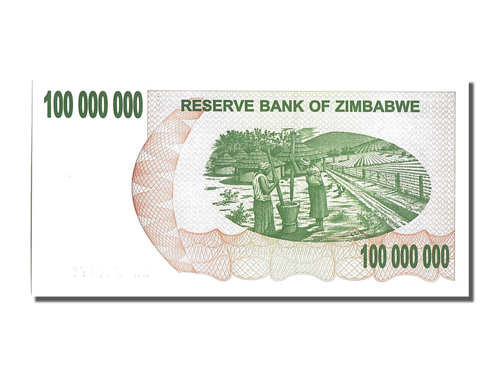 Banconote, Zimbabwe, 100 Million Dollars, 2008, 2008-05-02, FDS