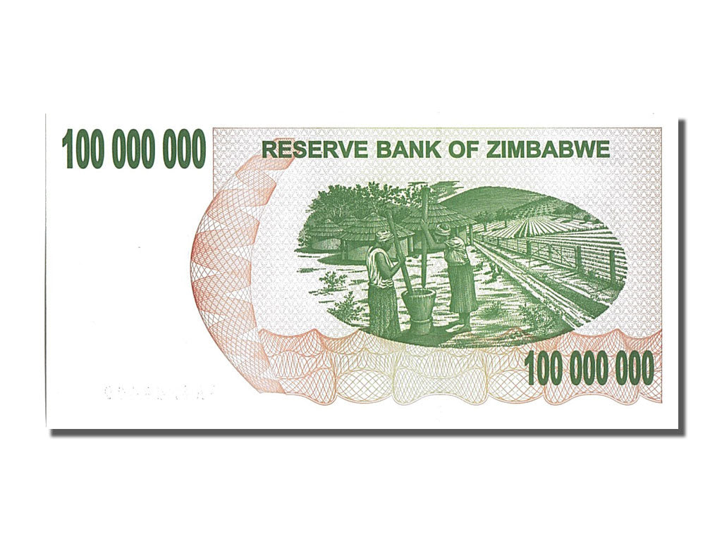 Banconote, Zimbabwe, 100 Million Dollars, 2008, 2008-05-02, FDS