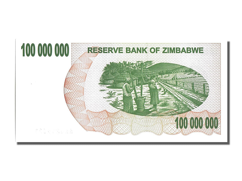 Banknote, Zimbabwe, 100 Million Dollars, 2008, UNC(65-70)