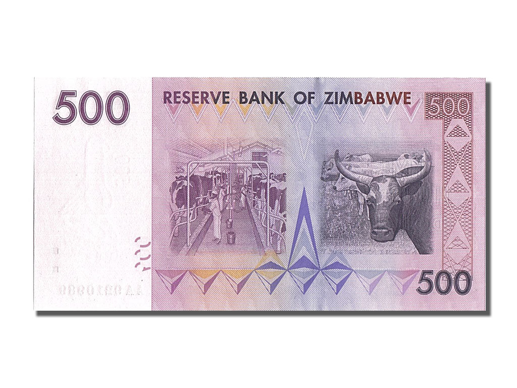Zimbabwe, 500 Francs, 2007, UNC(65-70), AA9210989
