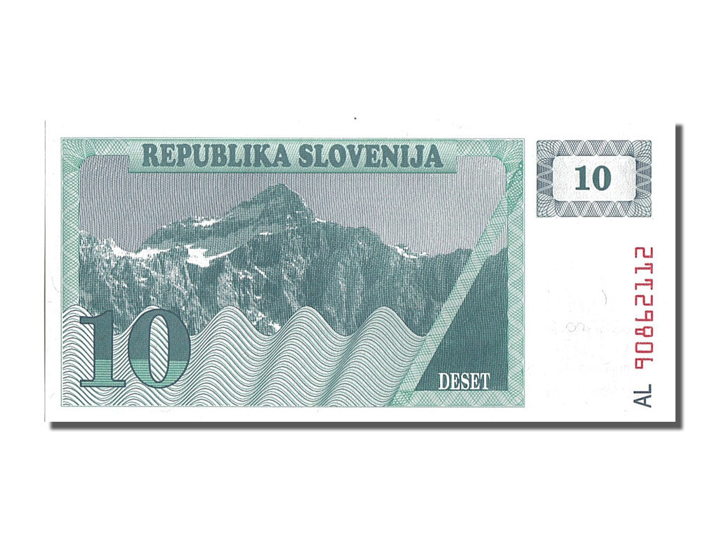 Banknote, Slovenia, 10 (Tolarjev), UNC(65-70)