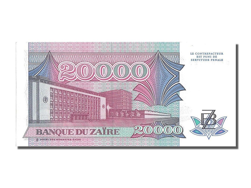 Banknote, Zaire, 20,000 Zaïres, 1991, 1991-07-01, UNC(65-70)