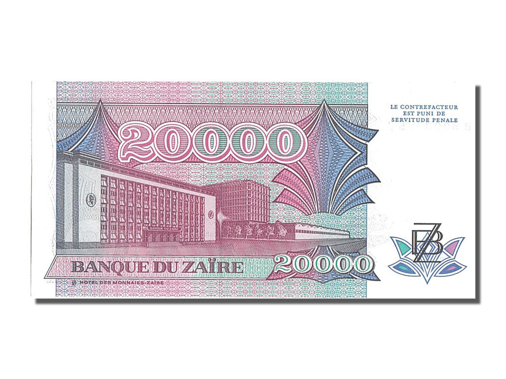 Banknote, Zaire, 20,000 Zaïres, 1991, 1991-07-01, UNC(65-70)