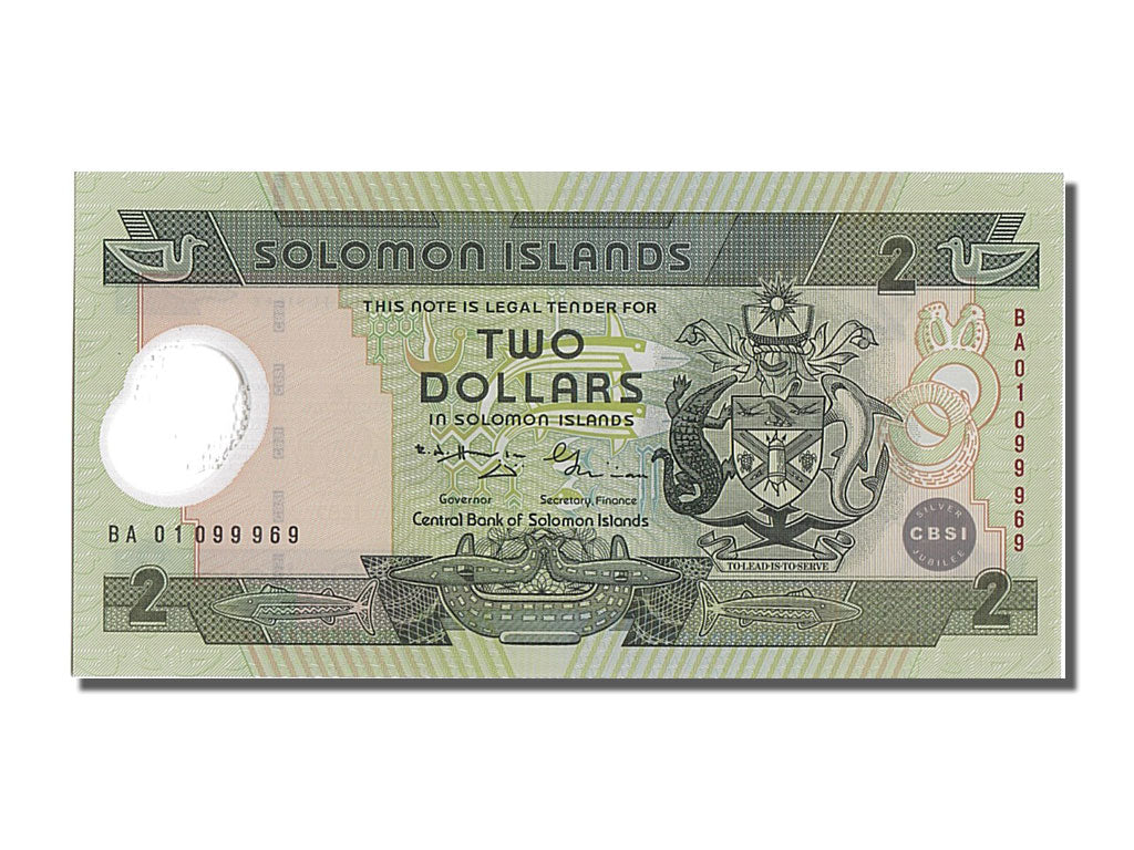 Billete, 2 Dollars, 2001, Islas Salomón, UNC