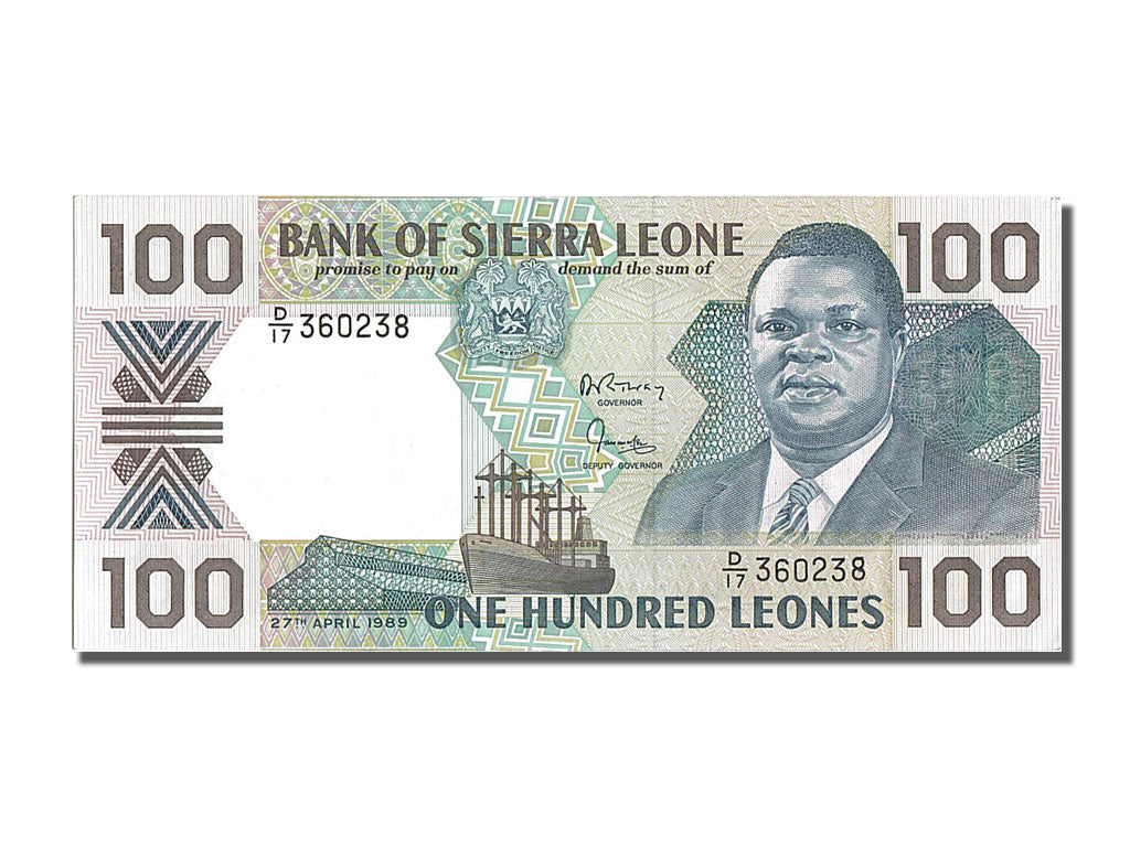 Banknote, Sierra Leone, 100 Leones, 1989, 1989-04-27, UNC(65-70)