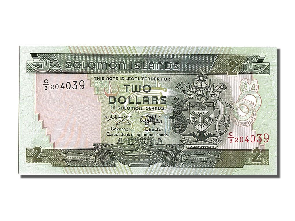 Billete, 2 Dollars, Islas Salomón, UNC