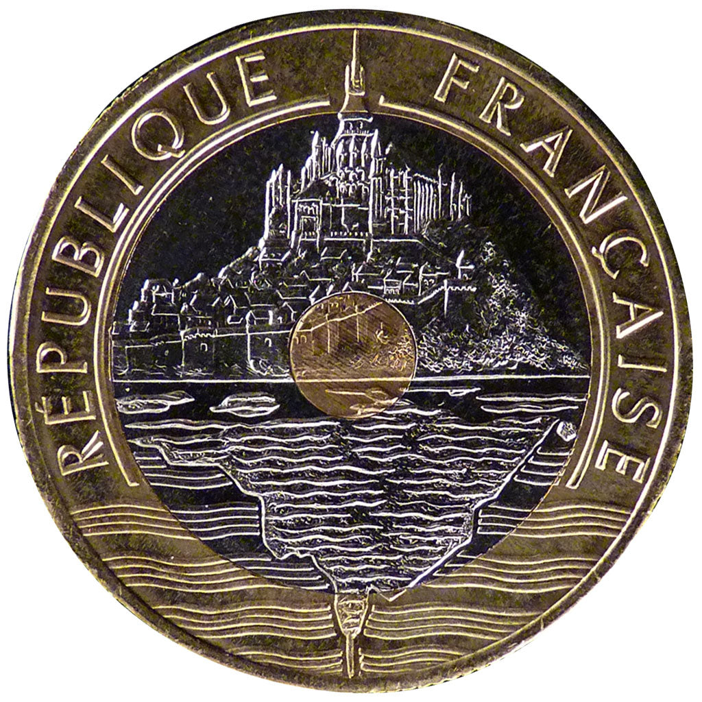 FRANCE, Mont Saint Michel, 20 Francs, 1999, KM #1008.2, MS(65-70),...