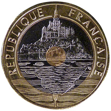 FRANCE, Mont Saint Michel, 20 Francs, 1999, KM #1008.2, MS(65-70),...